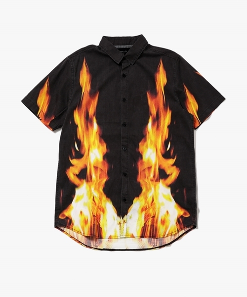 ROLLA'S（ローラス）の「ROLLA'S：BON　SHIRT　FIRE（シャツ/ブラウス・メンズ・ブラック・S/M/XS）」の3枚目の写真