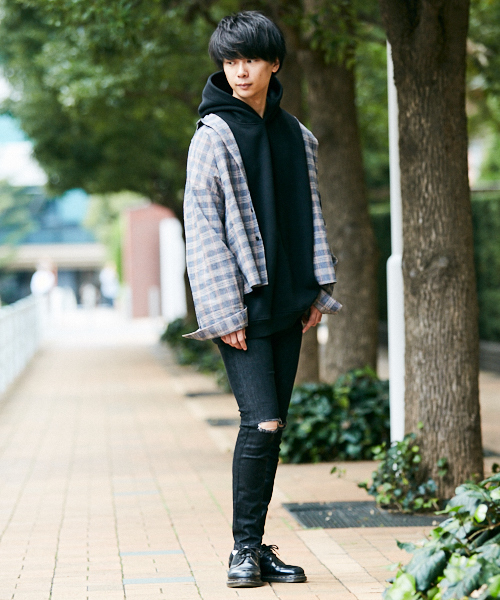 kutir（クティール）の「ｳﾗｷﾓｳbigパーカー フーディ（パーカー・メンズ・ブラック/ベージュ/パープル/ブラウン/ダークブルー・MEDIUM/LARGE）」の18枚目の写真