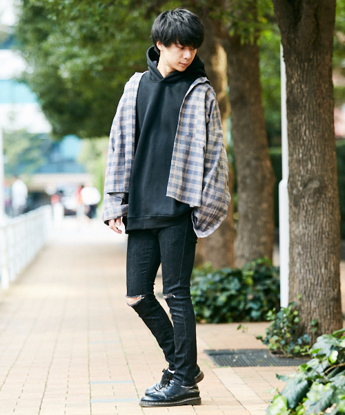 kutir（クティール）の「ｳﾗｷﾓｳbigパーカー フーディ（パーカー・メンズ・ブラック/ベージュ/パープル/ブラウン/ダークブルー・MEDIUM/LARGE）」の6枚目の写真