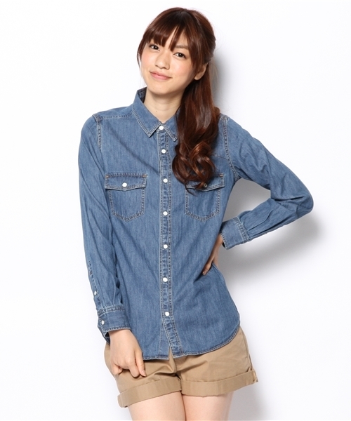 BEAUTY&YOUTH UNITED ARROWS(ビューティーアンドユースユナイテッドアローズ)の「BYBC 6OZ ダンガリーシャツ ◆(シャツ/ブラウス・レディース・ロイヤルブルー・SMALL/MEDIUM)」の1枚目の写真