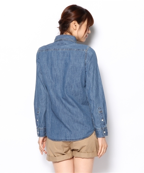 BEAUTY&YOUTH UNITED ARROWS(ビューティーアンドユースユナイテッドアローズ)の「BYBC 6OZ ダンガリーシャツ ◆(シャツ/ブラウス・レディース・ロイヤルブルー・SMALL/MEDIUM)」の4枚目の写真