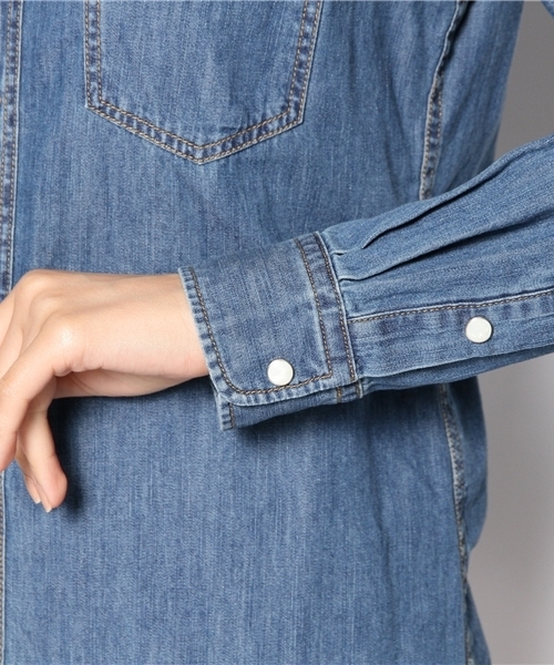 BEAUTY&YOUTH UNITED ARROWS(ビューティーアンドユースユナイテッドアローズ)の「BYBC 6OZ ダンガリーシャツ ◆(シャツ/ブラウス・レディース・ロイヤルブルー・SMALL/MEDIUM)」の6枚目の写真