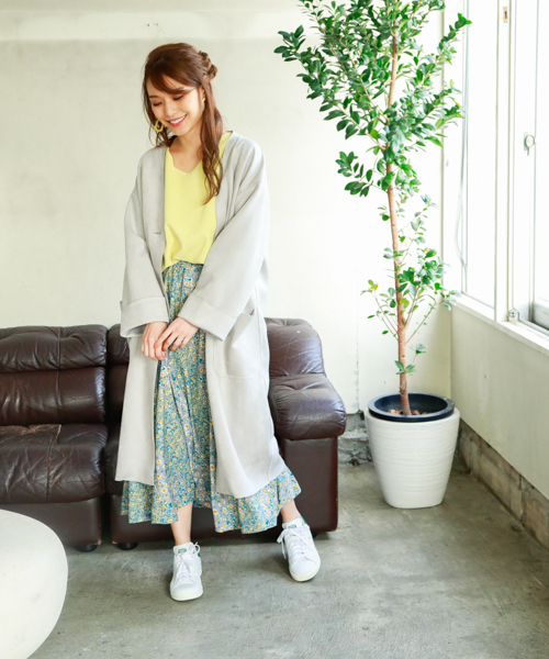 BAYFLOW（ベイフロー）の「ダンボールスエードコート（その他アウター・レディース・ライトグレー/カーキ/ブルー・SMALL/MEDIUM）」の6枚目の写真