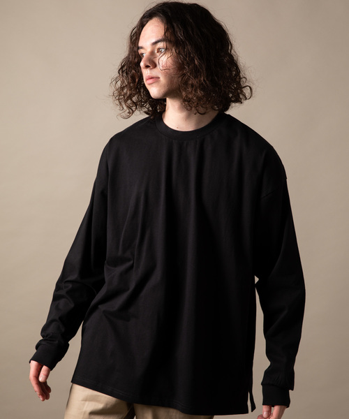 YARD PLUS（ヤードプリュス）の「YARD PLUSスリットビックロングTシャツ（Tシャツ/カットソー・メンズ・ホワイト/ライトブルー/ブラック/ベージュ・MEDIUM/LARGE）」の2枚目の写真