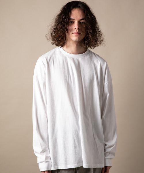 YARD PLUS（ヤードプリュス）の「YARD PLUSスリットビックロングTシャツ（Tシャツ/カットソー・メンズ・ホワイト/ライトブルー/ブラック/ベージュ・MEDIUM/LARGE）」の17枚目の写真