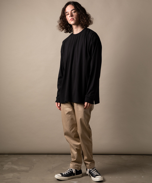 YARD PLUS（ヤードプリュス）の「YARD PLUSスリットビックロングTシャツ（Tシャツ/カットソー・メンズ・ホワイト/ライトブルー/ブラック/ベージュ・MEDIUM/LARGE）」の12枚目の写真