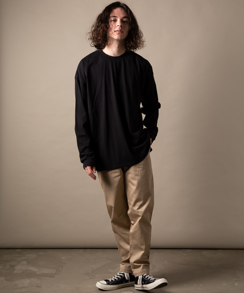 YARD PLUS（ヤードプリュス）の「YARD PLUSスリットビックロングTシャツ（Tシャツ/カットソー・メンズ・ホワイト/ライトブルー/ブラック/ベージュ・MEDIUM/LARGE）」の14枚目の写真