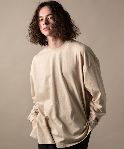 YARD PLUS（ヤードプリュス）の「YARD PLUSスリットビックロングTシャツ（Tシャツ/カットソー・メンズ・ホワイト/ライトブルー/ブラック/ベージュ・MEDIUM/LARGE）」の18枚目の写真