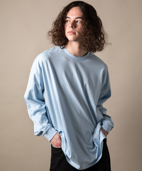 YARD PLUS（ヤードプリュス）の「YARD PLUSスリットビックロングTシャツ（Tシャツ/カットソー・メンズ・ホワイト/ライトブルー/ブラック/ベージュ・MEDIUM/LARGE）」の11枚目の写真