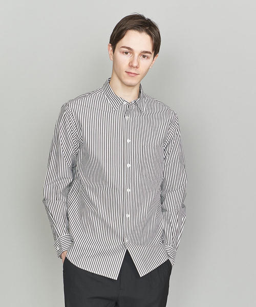 BEAUTY&YOUTH UNITED ARROWS(ビューティーアンドユースユナイテッドアローズ)の「BY ブロード ストライプ シャツ ◆(シャツ/ブラウス・メンズ・ロイヤルブルー/モカ・X-LARGE/LARGE/MEDIUM/SMALL/X-SMALL)」の1枚目の写真