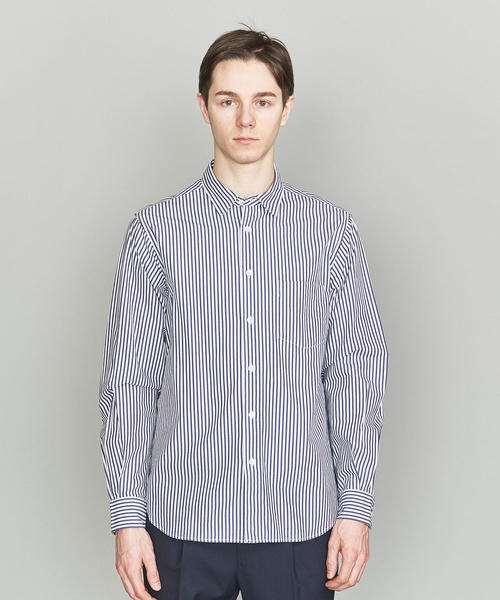 BEAUTY&YOUTH UNITED ARROWS(ビューティーアンドユースユナイテッドアローズ)の「BY ブロード ストライプ シャツ ◆(シャツ/ブラウス・メンズ・ロイヤルブルー/モカ・X-LARGE/LARGE/MEDIUM/SMALL/X-SMALL)」の5枚目の写真