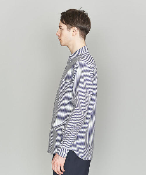 BEAUTY&YOUTH UNITED ARROWS(ビューティーアンドユースユナイテッドアローズ)の「BY ブロード ストライプ シャツ ◆(シャツ/ブラウス・メンズ・ロイヤルブルー/モカ・X-LARGE/LARGE/MEDIUM/SMALL/X-SMALL)」の6枚目の写真