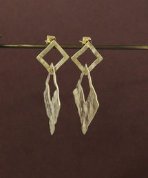 florist | 【2種展開】スクエア＆サークル艶消しピアス(ピアス（両耳用）)