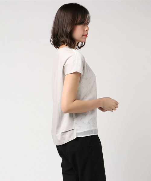 A/C DESIGN BY ALPHA CUBIC（エーシーデザインバイアルファキュービック）の「ドッキングプルオーバー（Tシャツ/カットソー・レディース・ネイビー/ブラック/ライトグレー・M size/L size）」の4枚目の写真