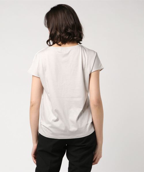 A/C DESIGN BY ALPHA CUBIC（エーシーデザインバイアルファキュービック）の「ドッキングプルオーバー（Tシャツ/カットソー・レディース・ネイビー/ブラック/ライトグレー・M size/L size）」の5枚目の写真