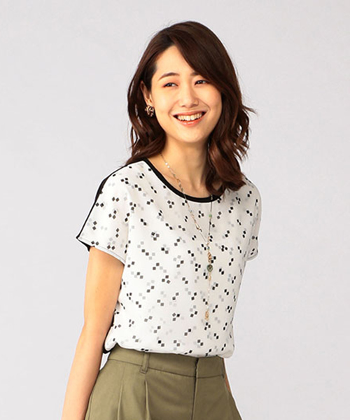 A/C DESIGN BY ALPHA CUBIC（エーシーデザインバイアルファキュービック）の「ドッキングプルオーバー（Tシャツ/カットソー・レディース・ネイビー/ブラック/ライトグレー・M size/L size）」の2枚目の写真