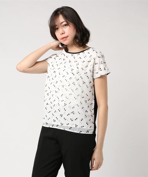 A/C DESIGN BY ALPHA CUBIC（エーシーデザインバイアルファキュービック）の「ドッキングプルオーバー（Tシャツ/カットソー・レディース・ネイビー/ブラック/ライトグレー・M size/L size）」の12枚目の写真