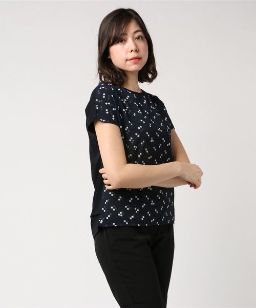 A/C DESIGN BY ALPHA CUBIC（エーシーデザインバイアルファキュービック）の「ドッキングプルオーバー（Tシャツ/カットソー・レディース・ネイビー/ブラック/ライトグレー・M size/L size）」の8枚目の写真