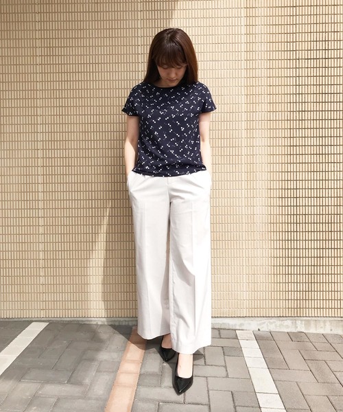 A/C DESIGN BY ALPHA CUBIC（エーシーデザインバイアルファキュービック）の「ドッキングプルオーバー（Tシャツ/カットソー・レディース・ネイビー/ブラック/ライトグレー・M size/L size）」の9枚目の写真