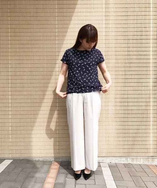 A/C DESIGN BY ALPHA CUBIC（エーシーデザインバイアルファキュービック）の「ドッキングプルオーバー（Tシャツ/カットソー・レディース・ネイビー/ブラック/ライトグレー・M size/L size）」の10枚目の写真