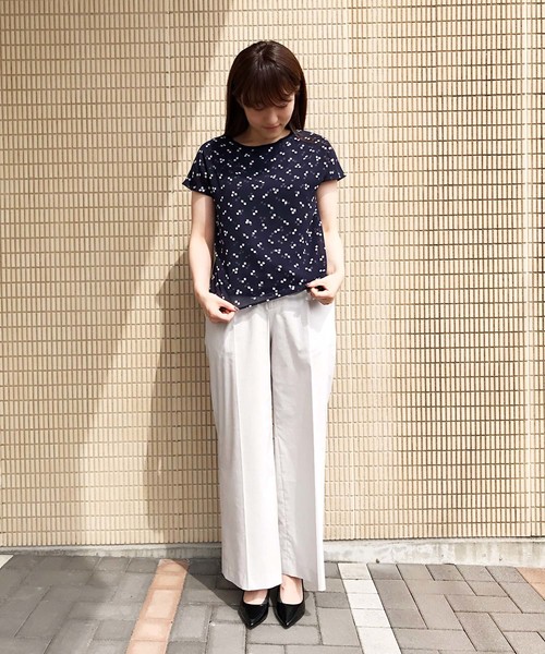 A/C DESIGN BY ALPHA CUBIC（エーシーデザインバイアルファキュービック）の「ドッキングプルオーバー（Tシャツ/カットソー・レディース・ネイビー/ブラック/ライトグレー・M size/L size）」の11枚目の写真