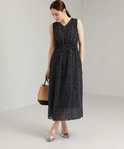 Green Label Relaxing グリーンレーベルリラクシング の Ffc ドロスト ギャザー ノースリーブ ワンピース ワンピース Wear