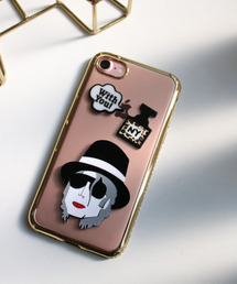 HAPPY FACE（ハッピーフェイス）の「〈HAPPY FACE/ハッピーフェイス〉Celebrity Style iPhone Case/透明メタリックフレーム海外セレブ風iPhoneケース（スマホケース/カバー）」