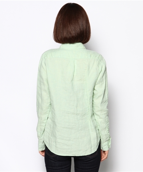 DouDou（ドゥドゥ）の「フレンチリネンシャンブレーシャツ（シャツ/ブラウス・レディース・ピンク/イエロー/ミント・FREE）」の7枚目の写真