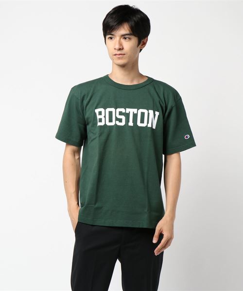 ADAM ET ROPE'（アダムエロペ）の「【Champion】US T-SHIRT（Tシャツ/カットソー・メンズ・ダークグリーン/パープル/イエロー/グレー・L/M/X-LARGE）」の3枚目の写真