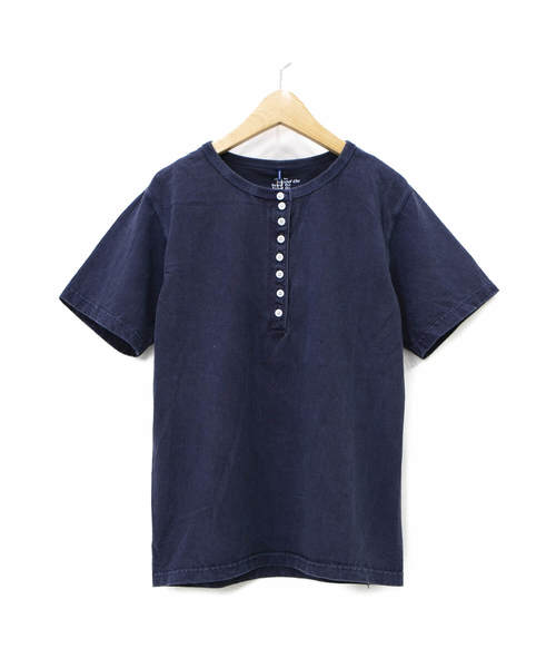 go slow caravan(ゴースローキャラバン)の「Good On/グッドオン 8 BUTTON S/S HENLEY TEE(Tシャツ/カットソー・レディース・ナチュラル/ネイビー/ライトブルー/マスタード・FREE)」の3枚目の写真