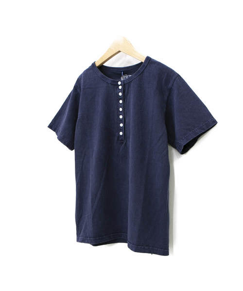 go slow caravan(ゴースローキャラバン)の「Good On/グッドオン 8 BUTTON S/S HENLEY TEE(Tシャツ/カットソー・レディース・ナチュラル/ネイビー/ライトブルー/マスタード・FREE)」の14枚目の写真
