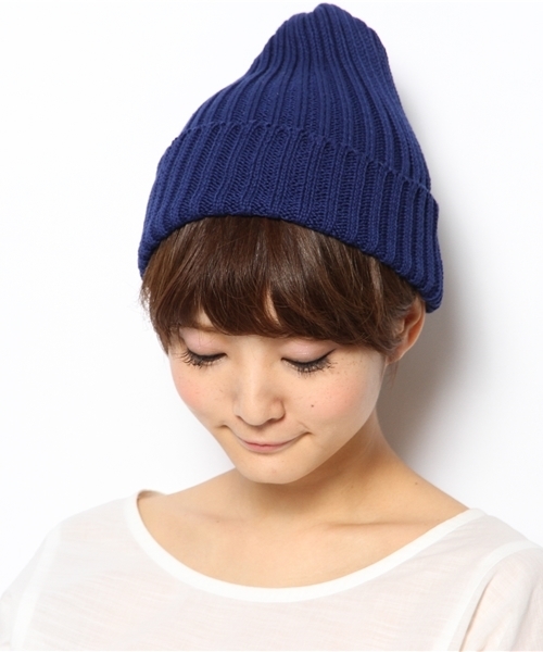 CIAOPANIC（チャオパニック）の「【WALLEN SCOTT】　COTTONCABLECAP（ニットキャップ/ビーニー・レディース・ネイビー/レッド/グリーン・FREE）」の4枚目の写真