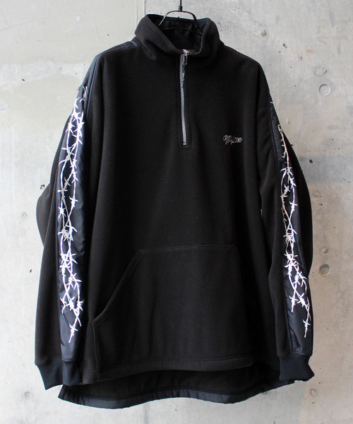 MYne（マイン）の「MYne マイン / fleece half zip pullover フリースハーフジッププルオーバー / G03PO203（ブルゾン・メンズ・グリーン/ブラック・MEDIUM/LARGE/SMALL）」の2枚目の写真