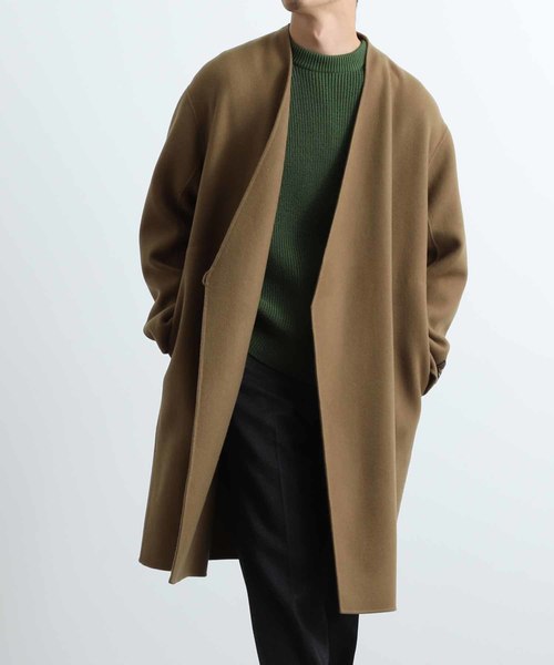 ADAM ET ROPE'（アダムエロペ）の「ダブルフェイス ノーカラーコート