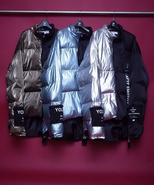 AFYF(エーエフワイエフ)の「【ビッグシルエット】AFYF オーバーサイズクレイジー中綿ブルゾン(ダウンジャケット/コート・メンズ・ブラック系その他/ブラック×シルバー/ブラック系その他2・FREE)」の7枚目の写真