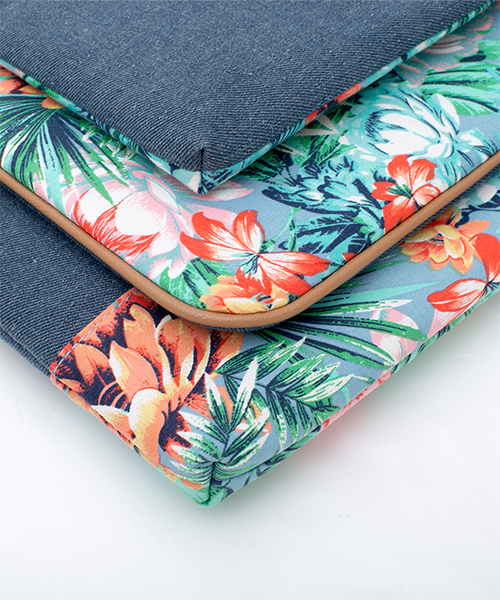 NANO universe（ナノユニバース）の「リゾート柄クラッチ 3点セット（クラッチバッグ・レディース・ブラウン/ベージュ/ブルー・FREE）」の13枚目の写真