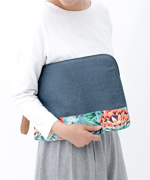 NANO universe（ナノユニバース）の「リゾート柄クラッチ 3点セット（クラッチバッグ・レディース・ブラウン/ベージュ/ブルー・FREE）」の20枚目の写真