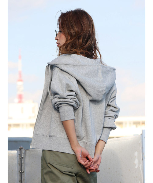 Ungrid（アングリッド）の「ルーズジップパーカー（パーカー・レディース・杢グレー/ネイビー/ブラウン・マルチサイズ）」の5枚目の写真