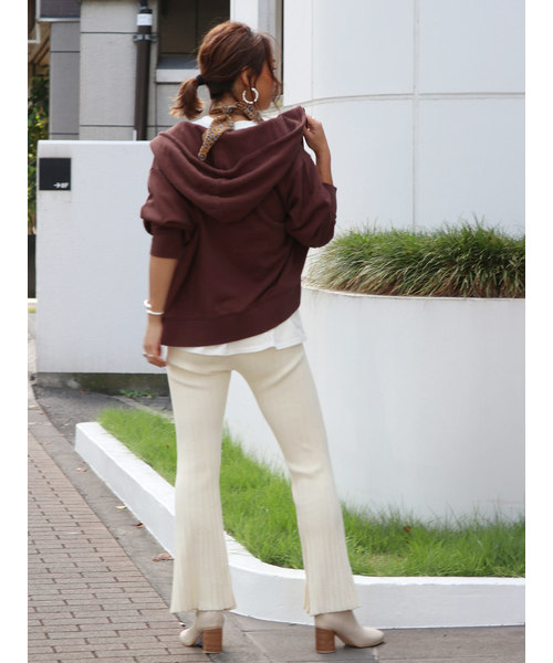 Ungrid（アングリッド）の「ルーズジップパーカー（パーカー・レディース・杢グレー/ネイビー/ブラウン・マルチサイズ）」の8枚目の写真