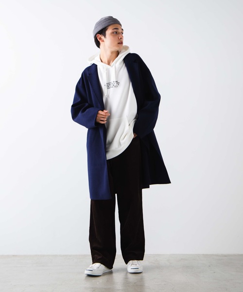 WEGO（ウィゴー）の「WEGO/ニットメルトンオーバーコート（チェスターコート・メンズ・ブラック/ネイビー/キャメル・MEDIUM/LARGE）」の10枚目の写真