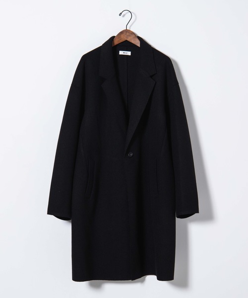 WEGO（ウィゴー）の「WEGO/ニットメルトンオーバーコート（チェスターコート・メンズ・ブラック/ネイビー/キャメル・MEDIUM/LARGE）」の14枚目の写真