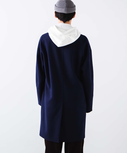 WEGO（ウィゴー）の「WEGO/ニットメルトンオーバーコート（チェスターコート・メンズ・ブラック/ネイビー/キャメル・MEDIUM/LARGE）」の12枚目の写真