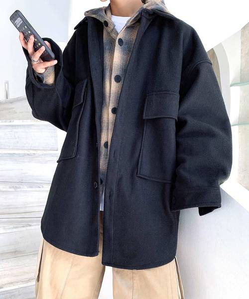 【セール】【neos -addictive design-】ビッグシルエット フラップポケット CPO シャツ ジャケット（ブルゾン）｜neos（ネオス）