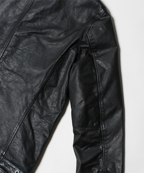 NANO universe（ナノユニバース）の「シープレザーWライダース（ライダースジャケット・メンズ・ブラック・LARGE/MEDIUM/X-LARGE/SMALL）」の16枚目の写真