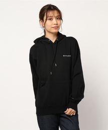 【CONVERSE / コンバース】裏毛コーポレートロゴ刺繍プルパーカー/レディース プルオーバー フード ドロップショルダー オーバーサイズ ビッグシルエット