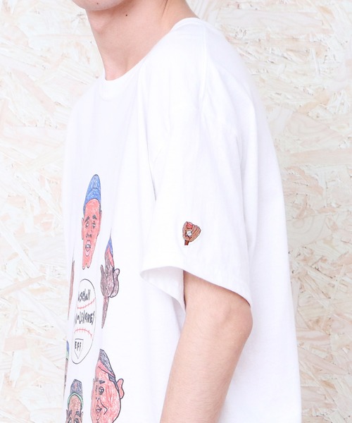 EBBETS FIELD FLANNEL(エベッツフィールドフランネル)の「【 EBBETS FIELD FLANNNELS / エベッツフィールドフランネルズ 】伊藤タケヒロ NIGRO 6PLAYER Tee(Tシャツ/カットソー・メンズ・ホワイト・SMALL/MEDIUM/LARGE)」の2枚目の写真