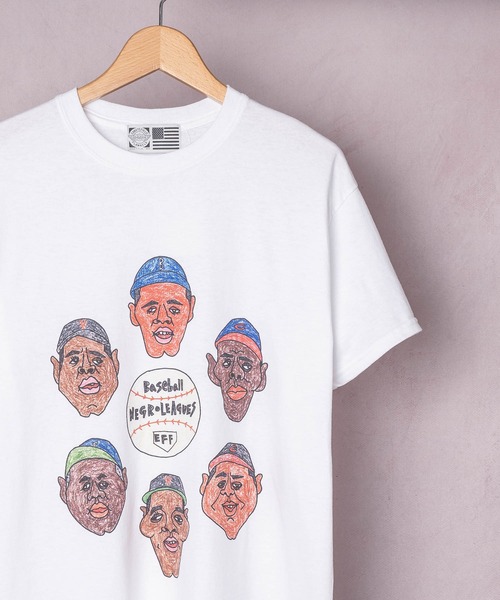 EBBETS FIELD FLANNEL(エベッツフィールドフランネル)の「【 EBBETS FIELD FLANNNELS / エベッツフィールドフランネルズ 】伊藤タケヒロ NIGRO 6PLAYER Tee(Tシャツ/カットソー・メンズ・ホワイト・SMALL/MEDIUM/LARGE)」の9枚目の写真