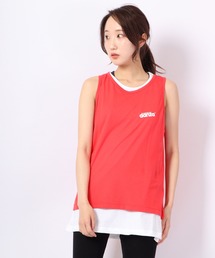 jonnlynx タンクトップ　red レディースのタンクトップ（レッド/赤色系・前面プリント
