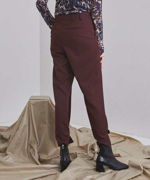 UNITED TOKYO（ユナイテッドトウキョウ）の「アンクルストラップフォック セットアップ パンツ（その他パンツ・レディース・ブラック/ベージュ/ワインレッド・1/2）」の8枚目の写真