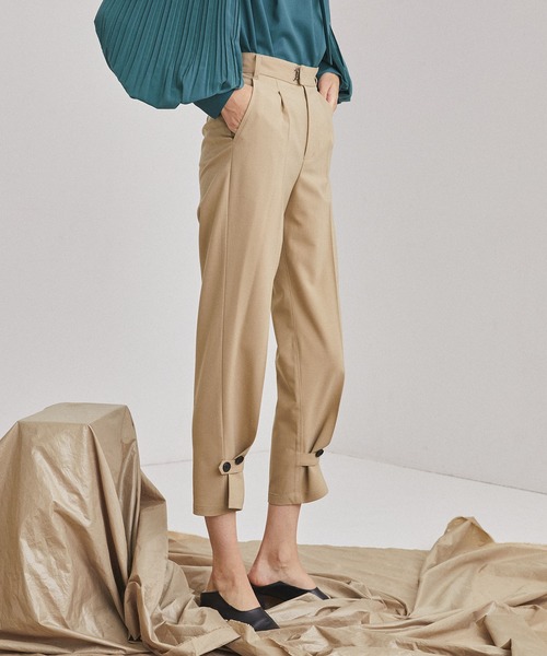 UNITED TOKYO（ユナイテッドトウキョウ）の「アンクルストラップフォック セットアップ パンツ（その他パンツ・レディース・ブラック/ベージュ/ワインレッド・1/2）」の21枚目の写真